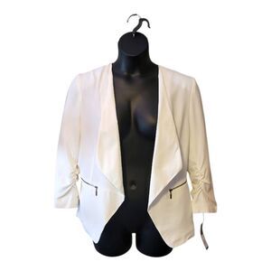 NWT Apt. 9 Women's 3/4 Sleeve White Blazer Size 16